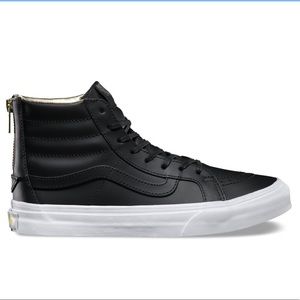 Vans Leather Sk8-HI Slim Zip
